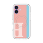 スリムプロテクションプレミアムケース with MagSafe［ オリジナル - initial color line - H pink ］