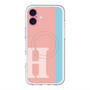 スリムプロテクションプレミアムケース with MagSafe［ オリジナル - initial color line - H pink ］