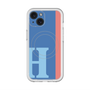 スリムプロテクションプレミアムケース with MagSafe［ オリジナル - initial color line - H blue ］
