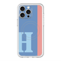 スリムプロテクションプレミアムケース with MagSafe［ オリジナル - initial color line - H blue ］