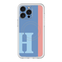 スリムプロテクションプレミアムケース with MagSafe［ オリジナル - initial color line - H blue ］