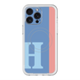 スリムプロテクションプレミアムケース with MagSafe［ オリジナル - initial color line - H blue ］