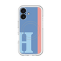 スリムプロテクションプレミアムケース with MagSafe［ オリジナル - initial color line - H blue ］
