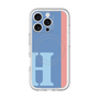スリムプロテクションプレミアムケース with MagSafe［ オリジナル - initial color line - H blue ］