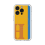 スリムプロテクションプレミアムケース with MagSafe［ オリジナル - initial color line - H orange ］
