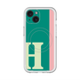 スリムプロテクションプレミアムケース with MagSafe［ オリジナル - initial color line - H green ］