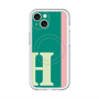 スリムプロテクションプレミアムケース with MagSafe［ オリジナル - initial color line - H green ］