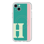 スリムプロテクションプレミアムケース with MagSafe［ オリジナル - initial color line - H green ］