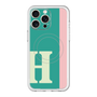スリムプロテクションプレミアムケース with MagSafe［ オリジナル - initial color line - H green ］