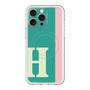 スリムプロテクションプレミアムケース with MagSafe［ オリジナル - initial color line - H green ］