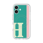 スリムプロテクションプレミアムケース with MagSafe［ オリジナル - initial color line - H green ］