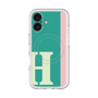 スリムプロテクションプレミアムケース with MagSafe［ オリジナル - initial color line - H green ］