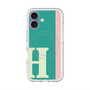 スリムプロテクションプレミアムケース with MagSafe［ オリジナル - initial color line - H green ］