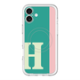 スリムプロテクションプレミアムケース with MagSafe［ オリジナル - initial color line - H green ］