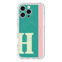 スリムプロテクションプレミアムケース with MagSafe［ オリジナル - initial color line - H green ］