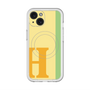 スリムプロテクションプレミアムケース with MagSafe［ オリジナル - initial color line - H yellow ］