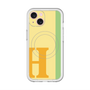 スリムプロテクションプレミアムケース with MagSafe［ オリジナル - initial color line - H yellow ］