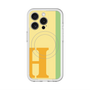 スリムプロテクションプレミアムケース with MagSafe［ オリジナル - initial color line - H yellow ］