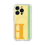 スリムプロテクションプレミアムケース with MagSafe［ オリジナル - initial color line - H yellow ］