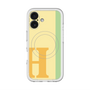 スリムプロテクションプレミアムケース with MagSafe［ オリジナル - initial color line - H yellow ］