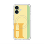 スリムプロテクションプレミアムケース with MagSafe［ オリジナル - initial color line - H yellow ］