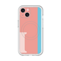 スリムプロテクションプレミアムケース with MagSafe［ オリジナル - initial color line - I pink ］