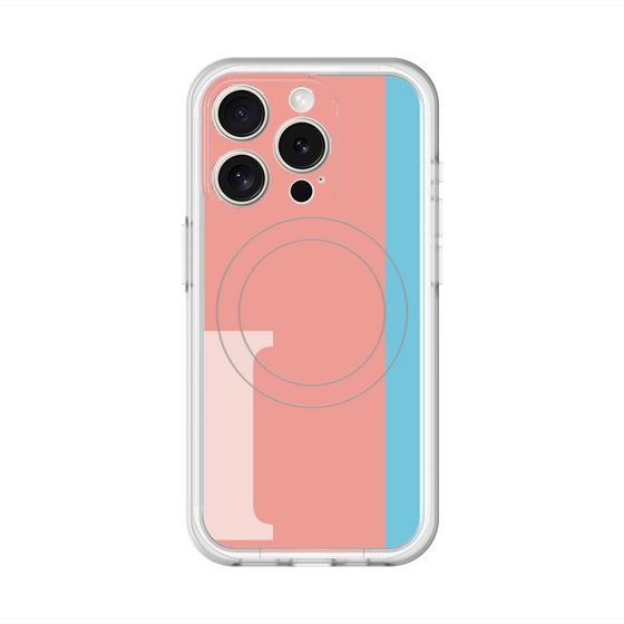 スリムプロテクションプレミアムケース with MagSafe［ オリジナル - initial color line - I pink ］