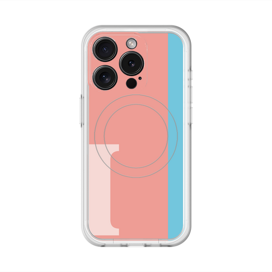 スリムプロテクションプレミアムケース with MagSafe［ オリジナル - initial color line - I pink ］