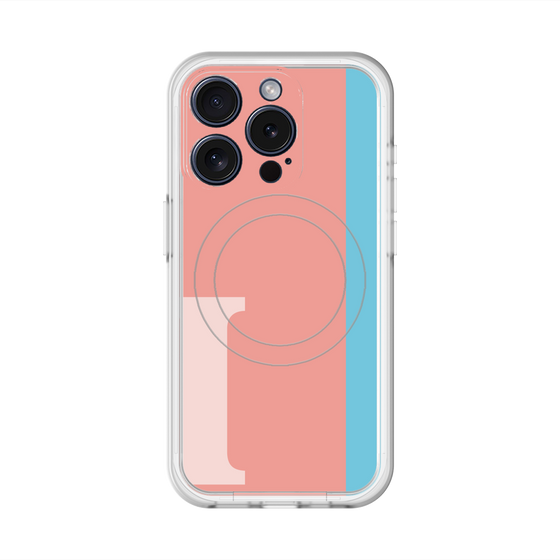 スリムプロテクションプレミアムケース with MagSafe［ オリジナル - initial color line - I pink ］