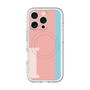 スリムプロテクションプレミアムケース with MagSafe［ オリジナル - initial color line - I pink ］