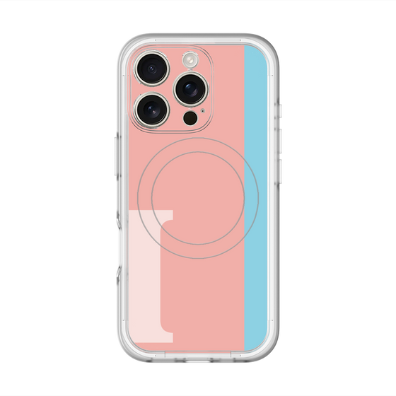 スリムプロテクションプレミアムケース with MagSafe［ オリジナル - initial color line - I pink ］