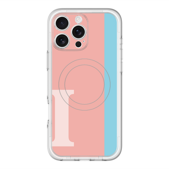 スリムプロテクションプレミアムケース with MagSafe［ オリジナル - initial color line - I pink ］