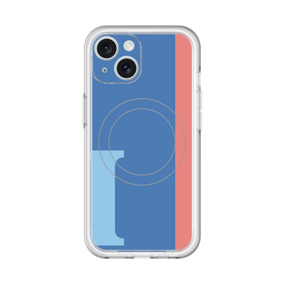 スリムプロテクションプレミアムケース with MagSafe［ オリジナル - initial color line - I blue ］