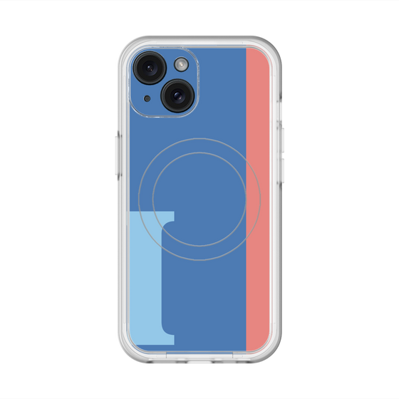 スリムプロテクションプレミアムケース with MagSafe［ オリジナル - initial color line - I blue ］
