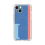 スリムプロテクションプレミアムケース with MagSafe［ オリジナル - initial color line - I blue ］