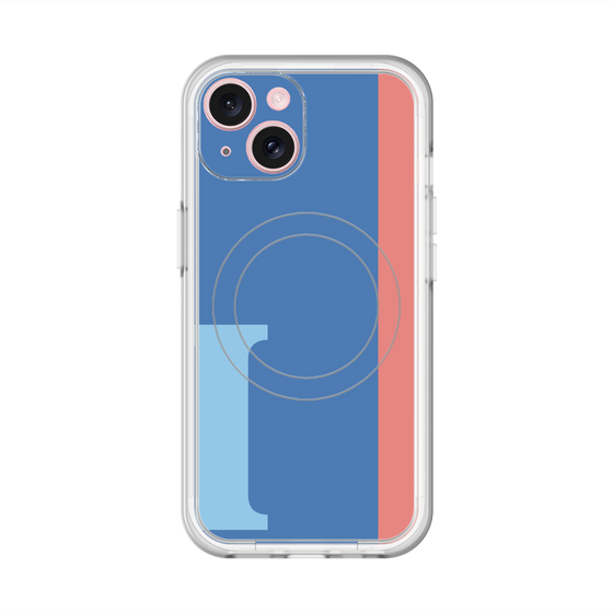 スリムプロテクションプレミアムケース with MagSafe［ オリジナル - initial color line - I blue ］