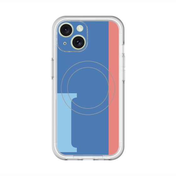 スリムプロテクションプレミアムケース with MagSafe［ オリジナル - initial color line - I blue ］