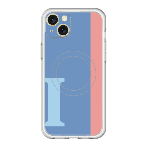 スリムプロテクションプレミアムケース with MagSafe［ オリジナル - initial color line - I blue ］