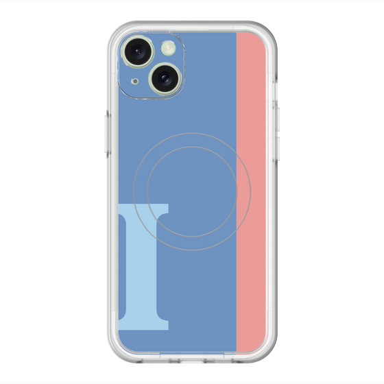 スリムプロテクションプレミアムケース with MagSafe［ オリジナル - initial color line - I blue ］
