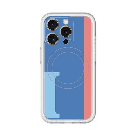 スリムプロテクションプレミアムケース with MagSafe［ オリジナル - initial color line - I blue ］