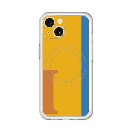 スリムプロテクションプレミアムケース with MagSafe［ オリジナル - initial color line - I orange ］