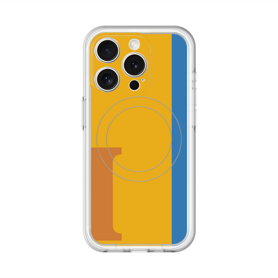 スリムプロテクションプレミアムケース with MagSafe［ オリジナル - initial color line - I orange ］