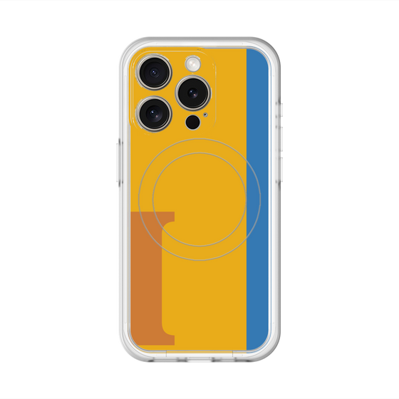 スリムプロテクションプレミアムケース with MagSafe［ オリジナル - initial color line - I orange ］