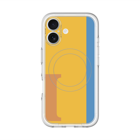 スリムプロテクションプレミアムケース with MagSafe［ オリジナル - initial color line - I orange ］