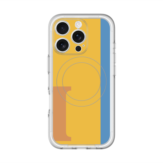 スリムプロテクションプレミアムケース with MagSafe［ オリジナル - initial color line - I orange ］