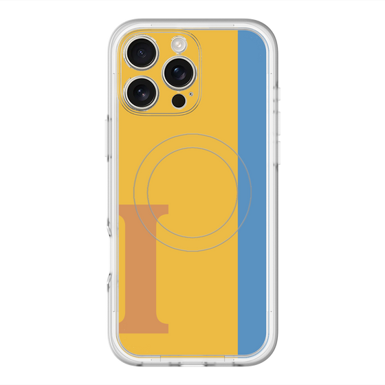 スリムプロテクションプレミアムケース with MagSafe［ オリジナル - initial color line - I orange ］