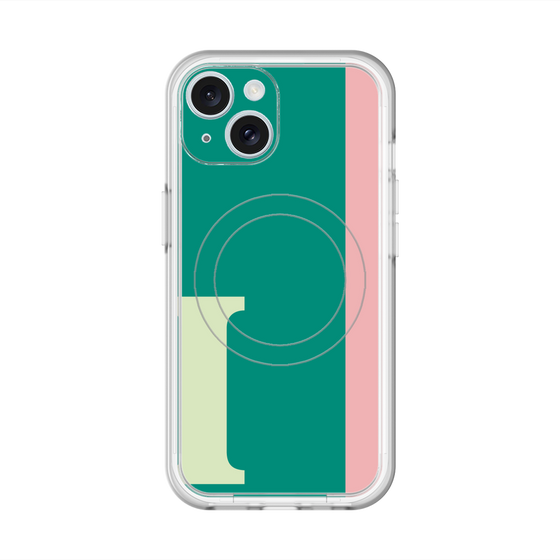 スリムプロテクションプレミアムケース with MagSafe［ オリジナル - initial color line - I green ］
