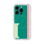 スリムプロテクションプレミアムケース with MagSafe［ オリジナル - initial color line - I green ］