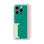 スリムプロテクションプレミアムケース with MagSafe［ オリジナル - initial color line - I green ］