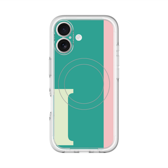スリムプロテクションプレミアムケース with MagSafe［ オリジナル - initial color line - I green ］